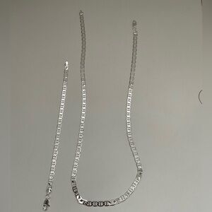.925 Sterling Silver Necklace and Bracelet Set